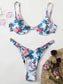 Floral Underwire High Leg Bikini Swimsuit