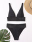 Hollow Out Tape Thong Bikini Swimsuit