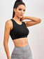 Lace Panel Peekaboo Back Sports Bra