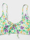 Floral Knot Detail High Waist Bikini Swimsuit