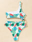 Tropical Cut Out One Piece Swimsuit