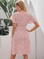 Ditsy Floral Butterfly Sleeve Dress