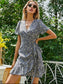 Ditsy Floral Tie Side Wrap Dress