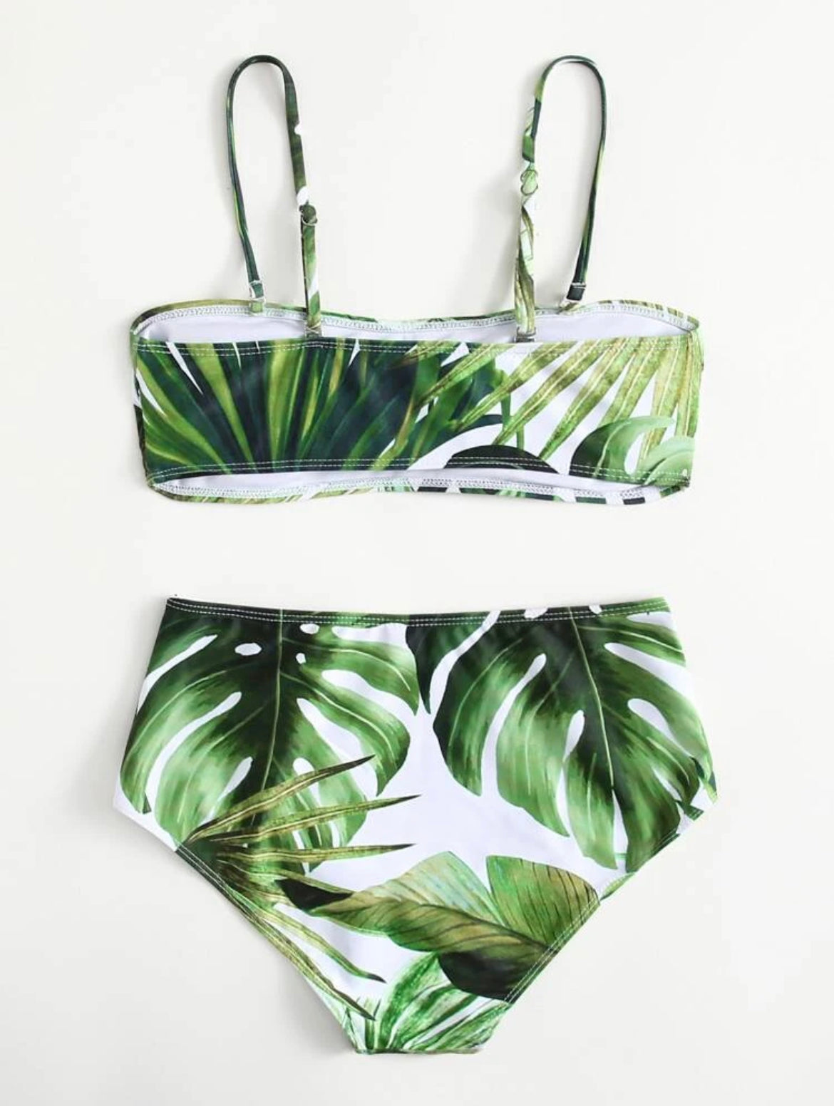 Tropical Print High Waist Bikini Swimsuit
