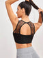 Lace Panel Peekaboo Back Sports Bra