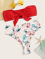 Knot Front Bandeau with Tropical Highwaist Bikini