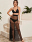 Sheer Dobby Mesh Layered Cover Up Skirt Without Panty