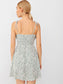 Tied Shoulder Ruched Bust Ditsy Floral Cami Dress