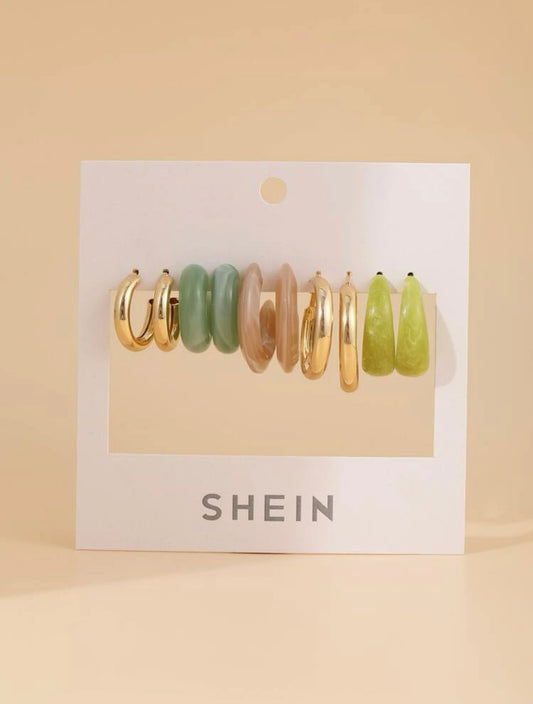 5pairs Minimalist Hook Earrings
