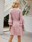 Surplice Neck Flounce Sleeve Dress
