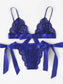 Tie Side Scalloped Trim Lace Lingerie Set