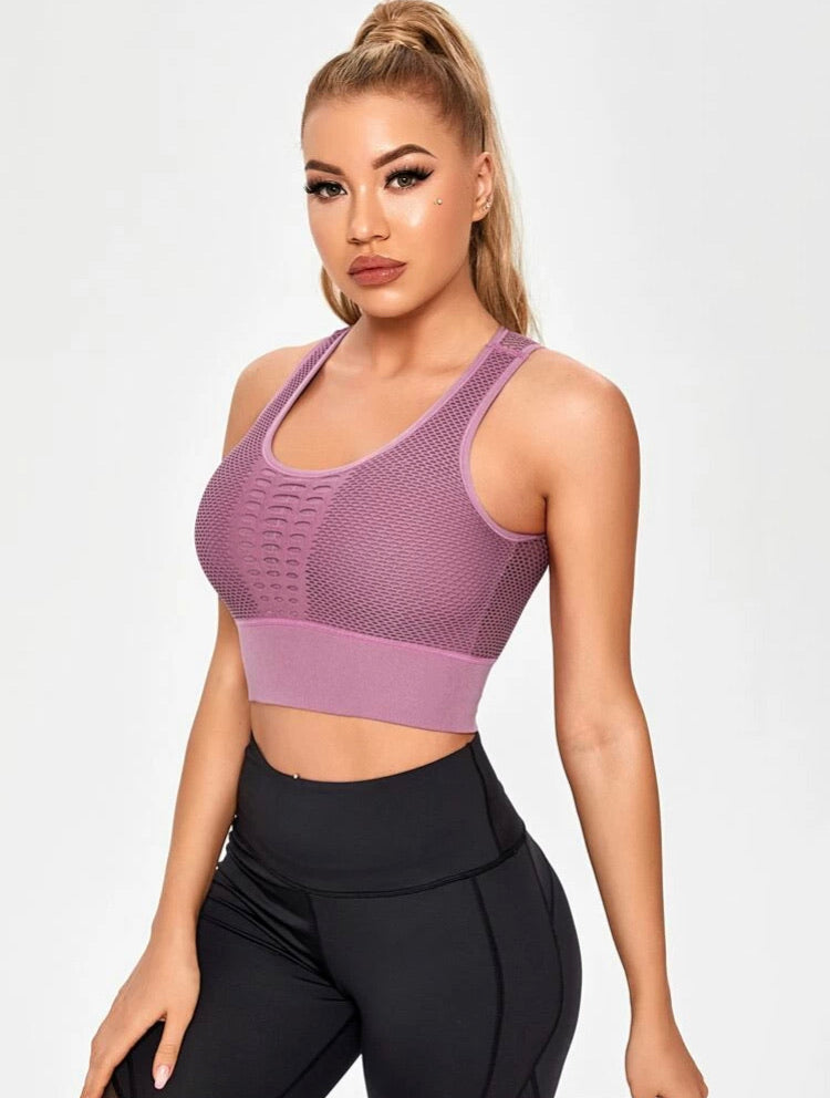 Cut Out Crop Sports Bra