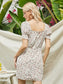 Ditsy Floral Ruched Bust Fitted Dress