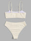 Plain High Waisted Bikini Swimsuit