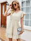 Butterfly Sleeve Ruffle Hem A-line Dress