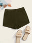Elastic Waist Rib-knit Shorts