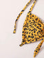 Allover Graphic Triangle Tanga Bikini Swimsuit