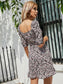 Square Neck Ruffle Hem Floral Dress