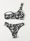 One Shoulder Floral Bikini Swimsuit