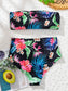 Tropical Bandeau Bikini Swimsuit