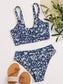 Ditsy Floral High Waisted Bikini Swimsuit