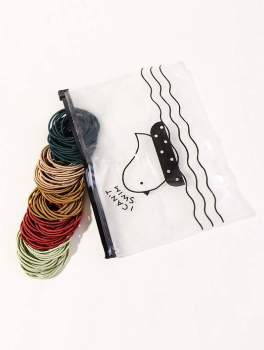 100pcs Colorful Hair Tie