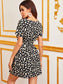 Daisy Floral Print Belted Dress