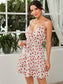 Layered Hem Tie Front Floral Cami Dress