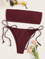 Bandeau Top with Tie Side Bikini Set