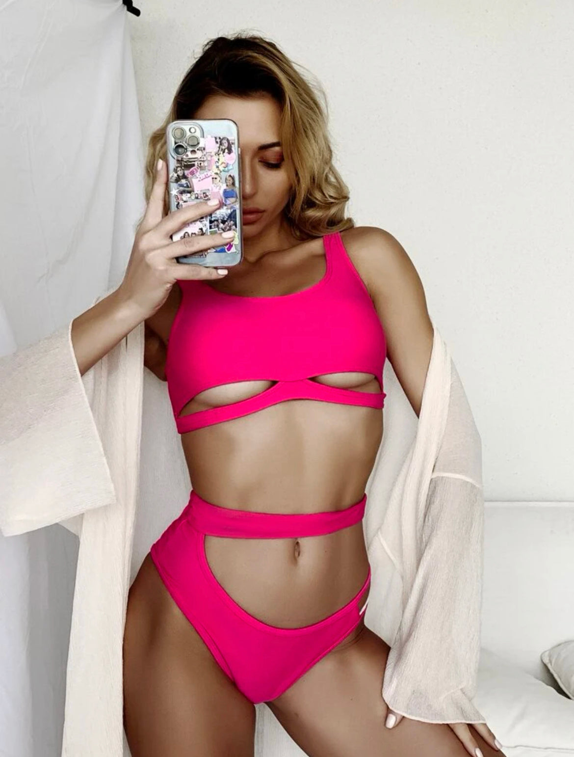 Cut Out High Waist Bikini Swimsuit