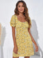 Ditsy Floral Puff Sleeve Dress