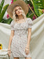 Ditsy Floral Ruched Bust Fitted Dress