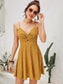 Tie Backless Twist Detail Ditsy Floral Slip Dress