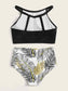 Tropical High Waist Bikini Swimsuit