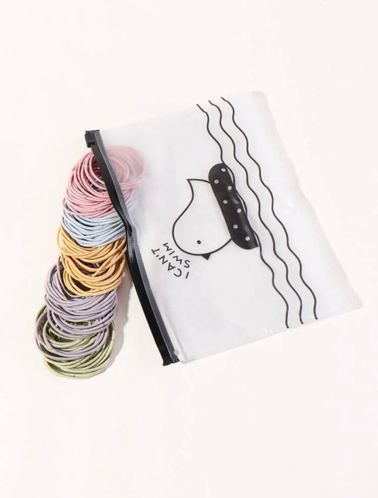 100pcs Colorful Hair Tie