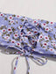 Allover Floral Bandeau Bikini Swimsuit