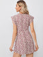 Ditsy Floral Print Tie Front Wrap Hem Dress