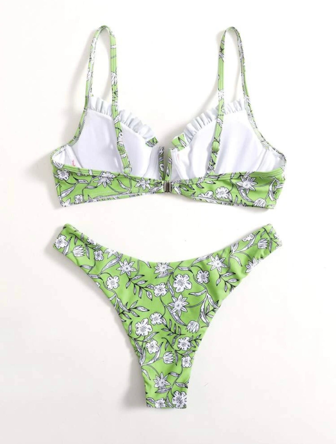 Ditsy Flower V Wired High Cut Bikini Swimsuit