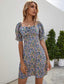 Ditsy Floral Knot Milkmaid Dress