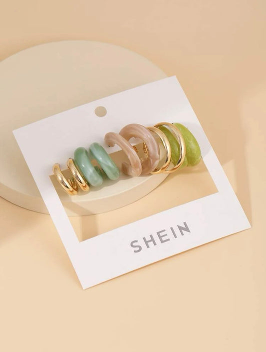5pairs Minimalist Hook Earrings