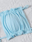 Tropical Frill Bandeau Bikini Swimsuit
