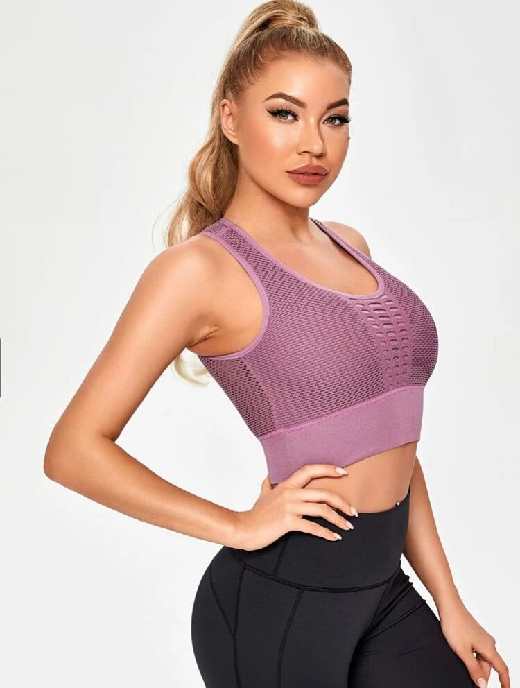 Cut Out Crop Sports Bra