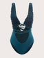Textured Tie Backless One Piece Swimsuit
