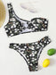 One Shoulder Floral Bikini Swimsuit