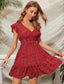 Heart Confetti Polka Dot Plunging Neck Dress
