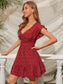 Heart Confetti Polka Dot Plunging Neck Dress