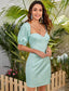 Sweetheart Heart Tie Back Milkmaid Dress