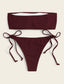 Bandeau Top with Tie Side Bikini Set