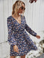 Allover Floral Surplice Front Dress