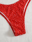 Polka Dot Knot Front High Leg Bikini Swimsuit